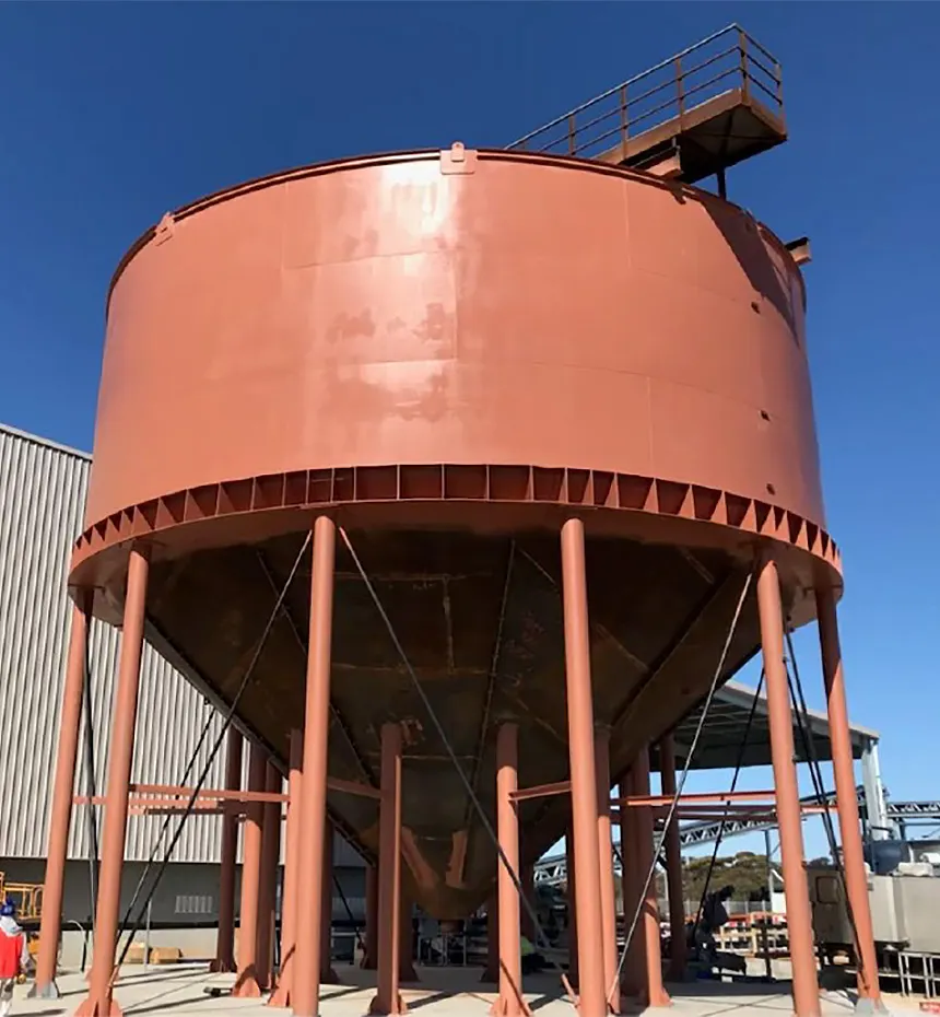 Water tank after the application of NanoPrep