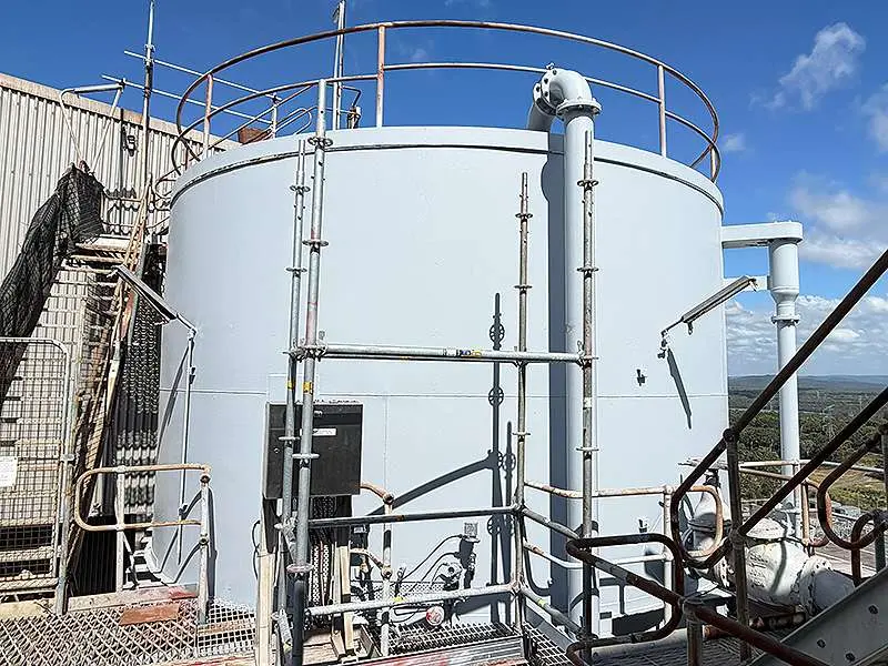 Corroded water tank repaired and protected with NanoPrep