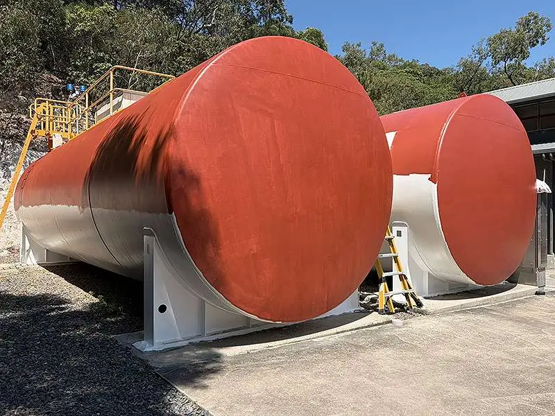 First coat of NanoPrep being applied to fuel tank