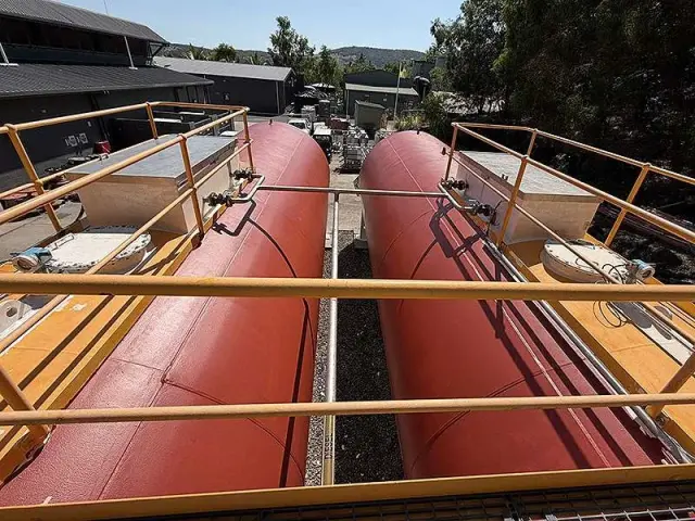 Aerial view of NanoPrep applied across both tanks